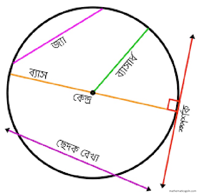 বৃত্তের জ্যা ও চাপ